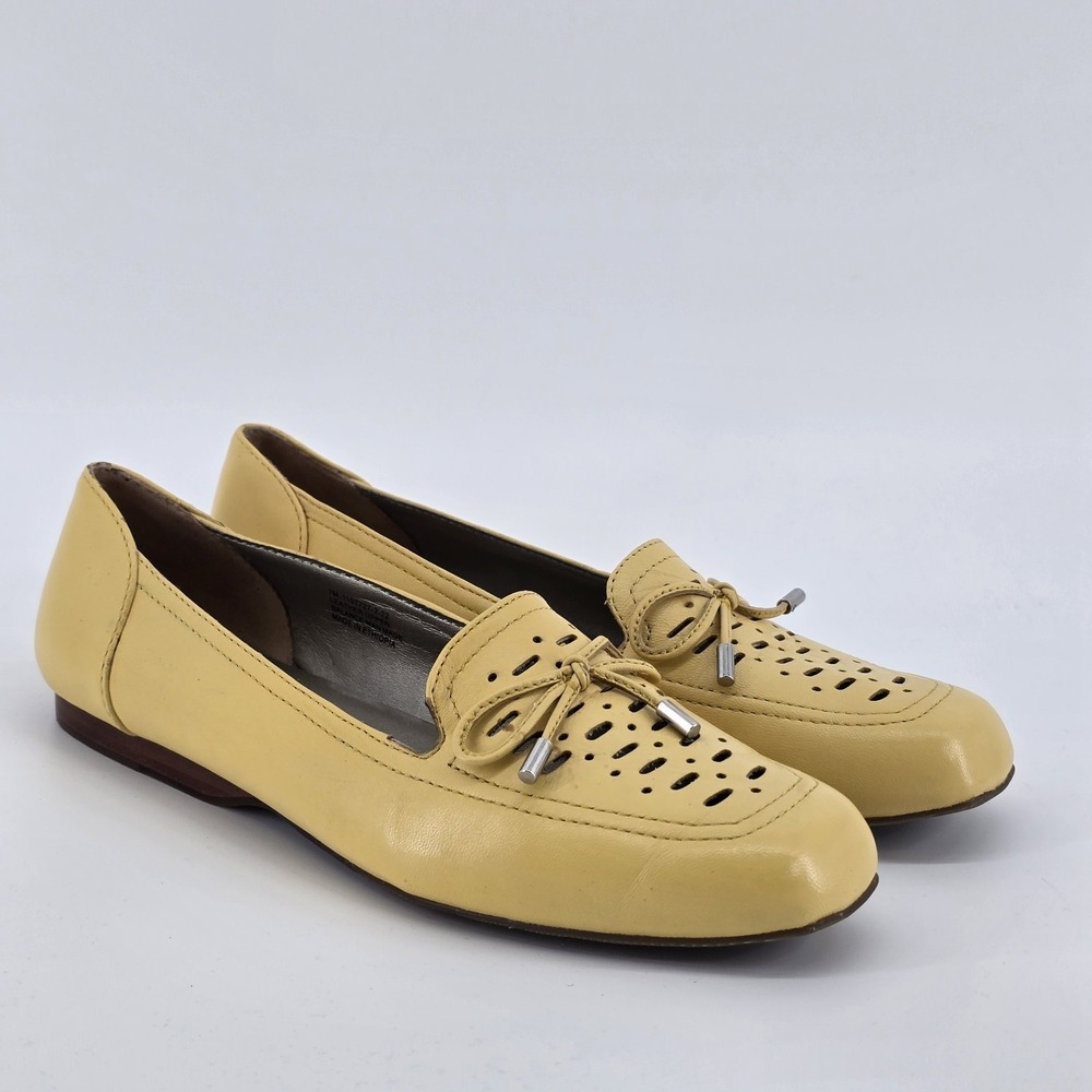 Womens Array Sweet Pea Flats Size 7m Yellow‎ Leather Excellent - Picture 3 of 7